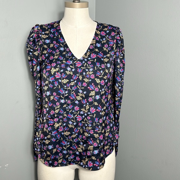 BANANA REPUBLIC Puff-Shoulder Blouse| BANANA REPUBLIC Puff-Shoulder Top XS - Picture 4 of 14